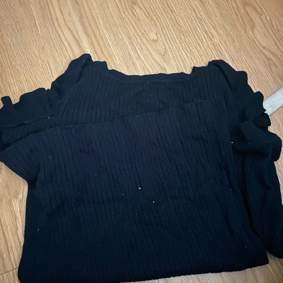 Democracy Navy Ribbed Knit Top - Picture 5 of 6